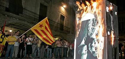 Protestes a Girona contra la visita del rei espanyol