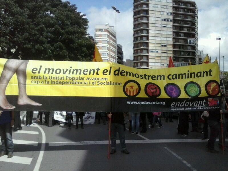 Manifestació de l'1 de maig a Castelló de la Plana