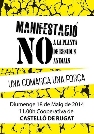 Defensem la Vall d'Albaida! Aquest diumenge 18, manifestació a Castelló de Rugat