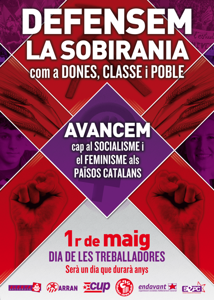 L'esquerra independentista convoca a 21 manifestacions aquest 1 de maig