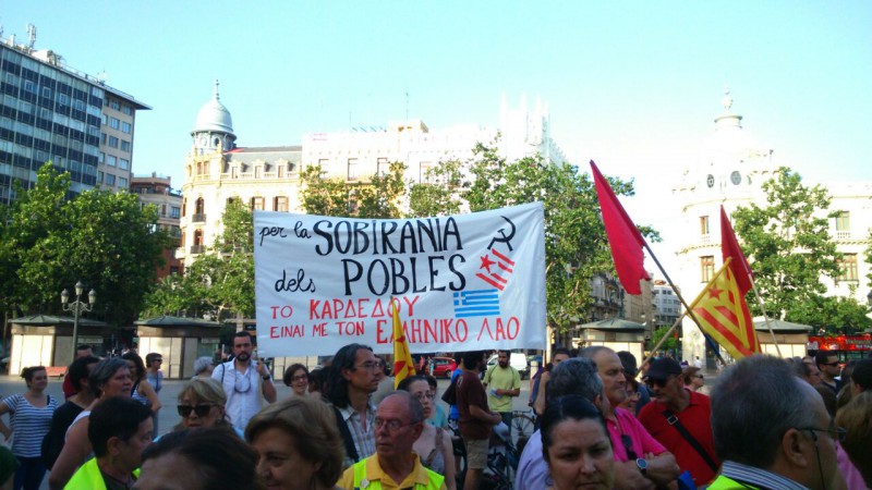 L'Esquerra Independentista de l'Horta, amb el poble grec