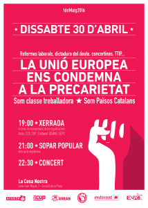 30-04-2016 xerrada 1maig Castelló de la Plana Esquerra Independentista