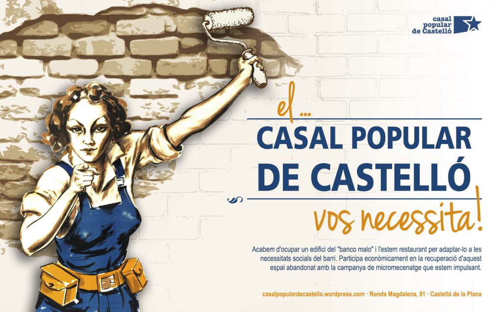 El Casal Popular de Castelló vos necessita 2016