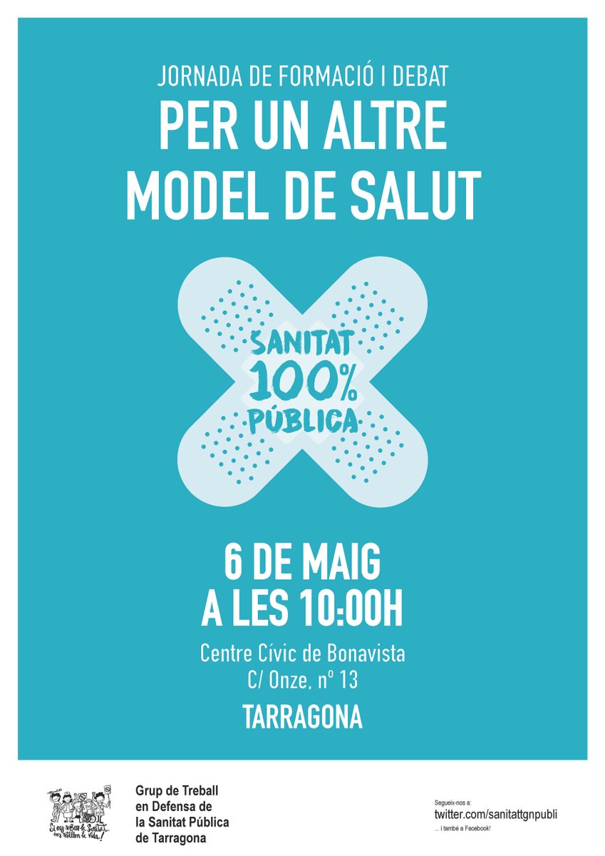 Tarragona | Jornada de formació i debat. Per un altre model de salut