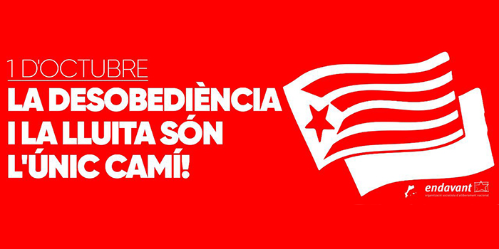 1 d’octubre: la lluita i la desobediència són l’únic camí!