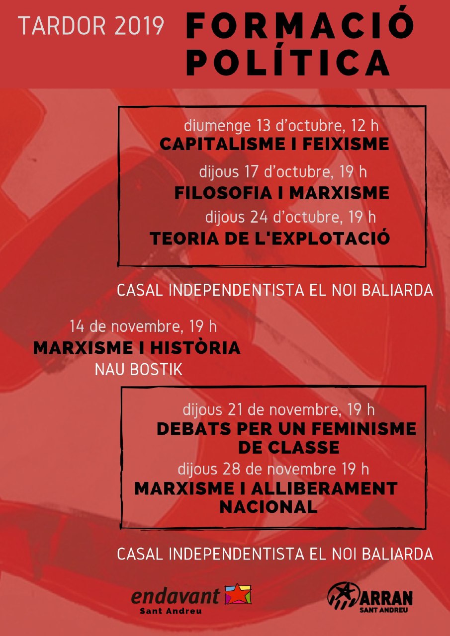 Tardor de formació política a Sant Andreu (Barcelona)