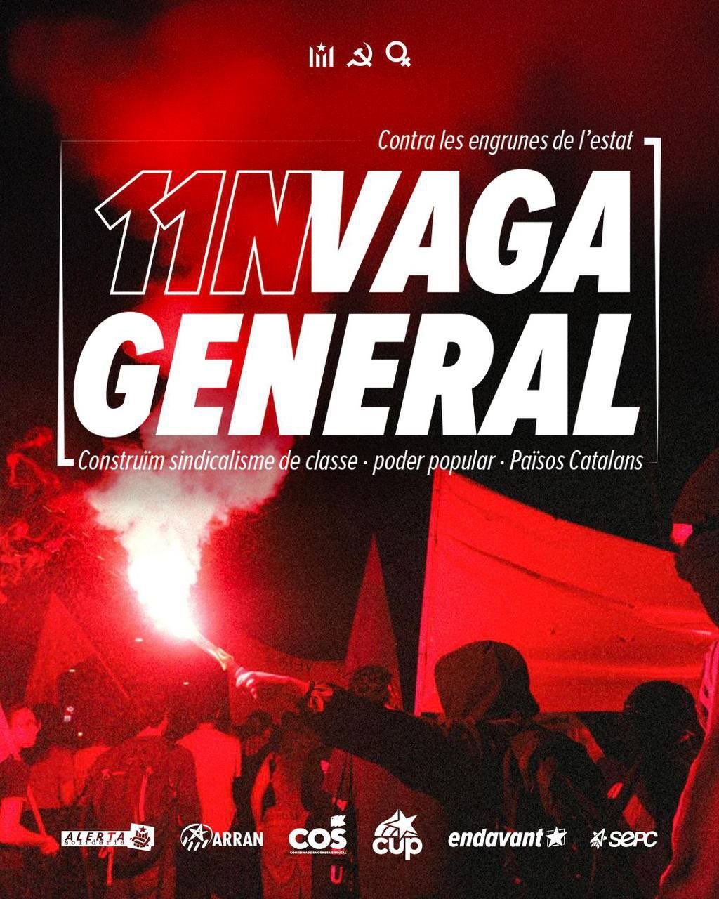 Arreu dels Països Catalans, anem a la Vaga General, construïm poder popular